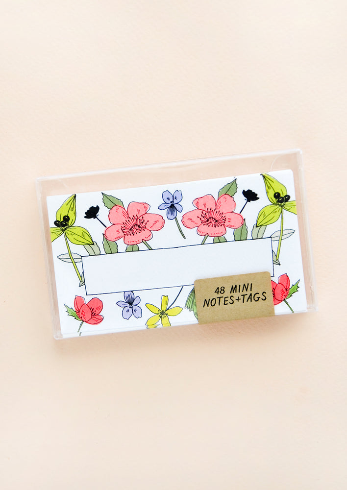 Clear packet of mini wildflower printed notecards