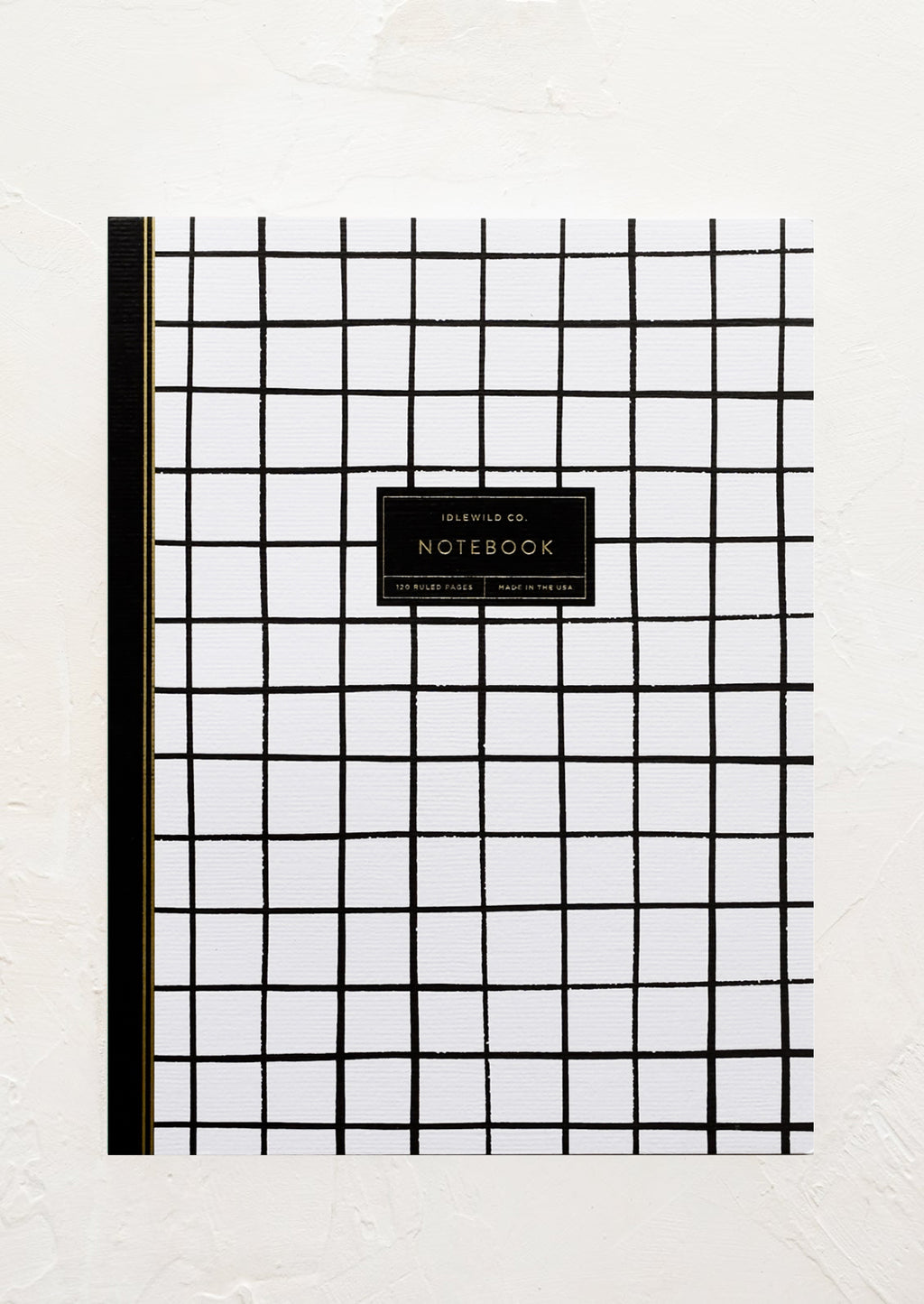 Black & White Grid: A black and white windowpane printed notebook.
