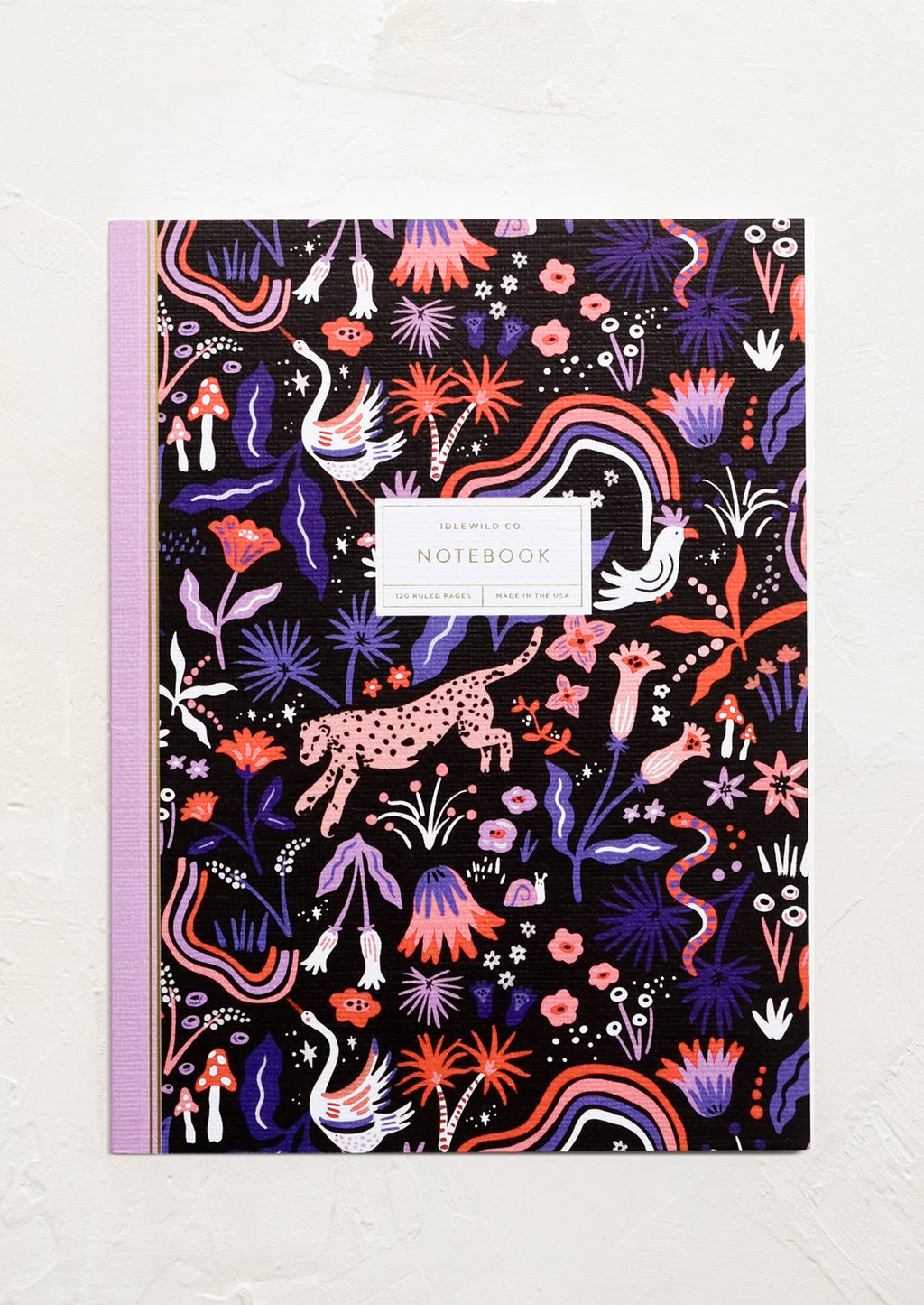 Midnight Menagerie: A midnight menagerie printed notebook.