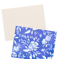 3: Indigo Floral Thank You Card in  - LEIF