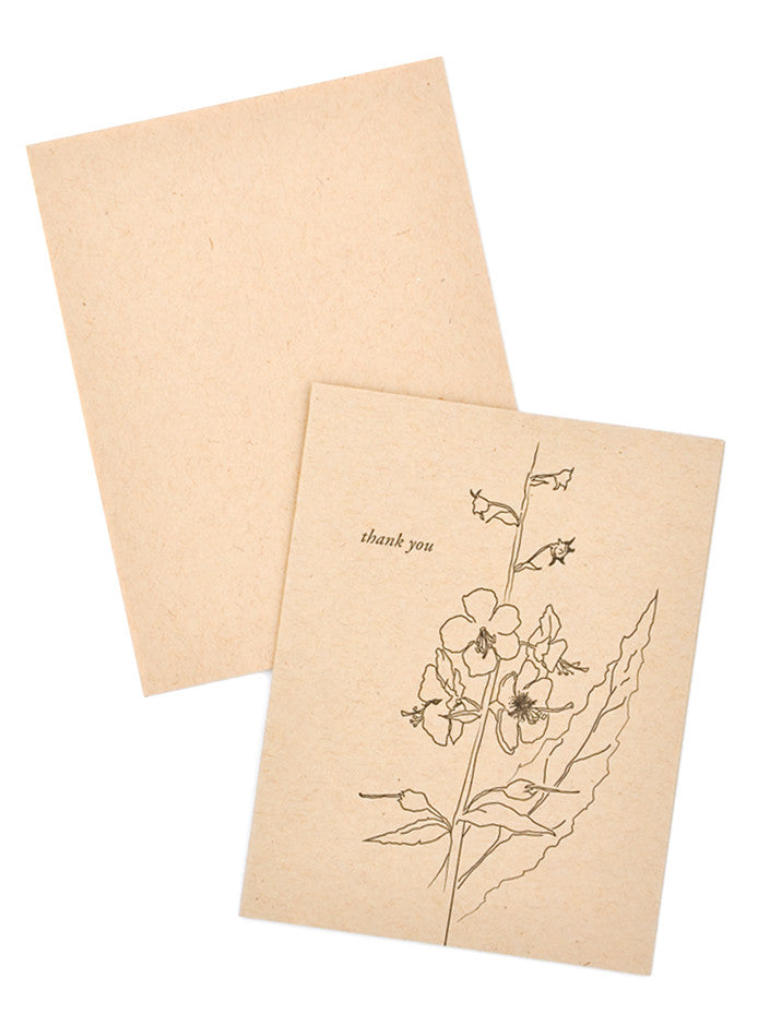 2: Kraft Floral Thank You Card in  - LEIF