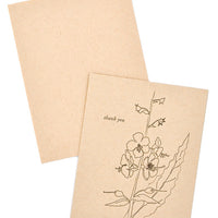 2: Kraft Floral Thank You Card in  - LEIF