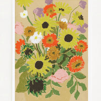 1: A floral art print.