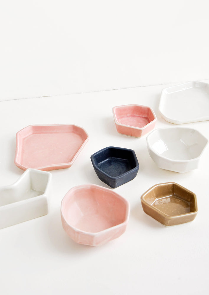 3: Faceted Mini Ceramic Dish in  - LEIF