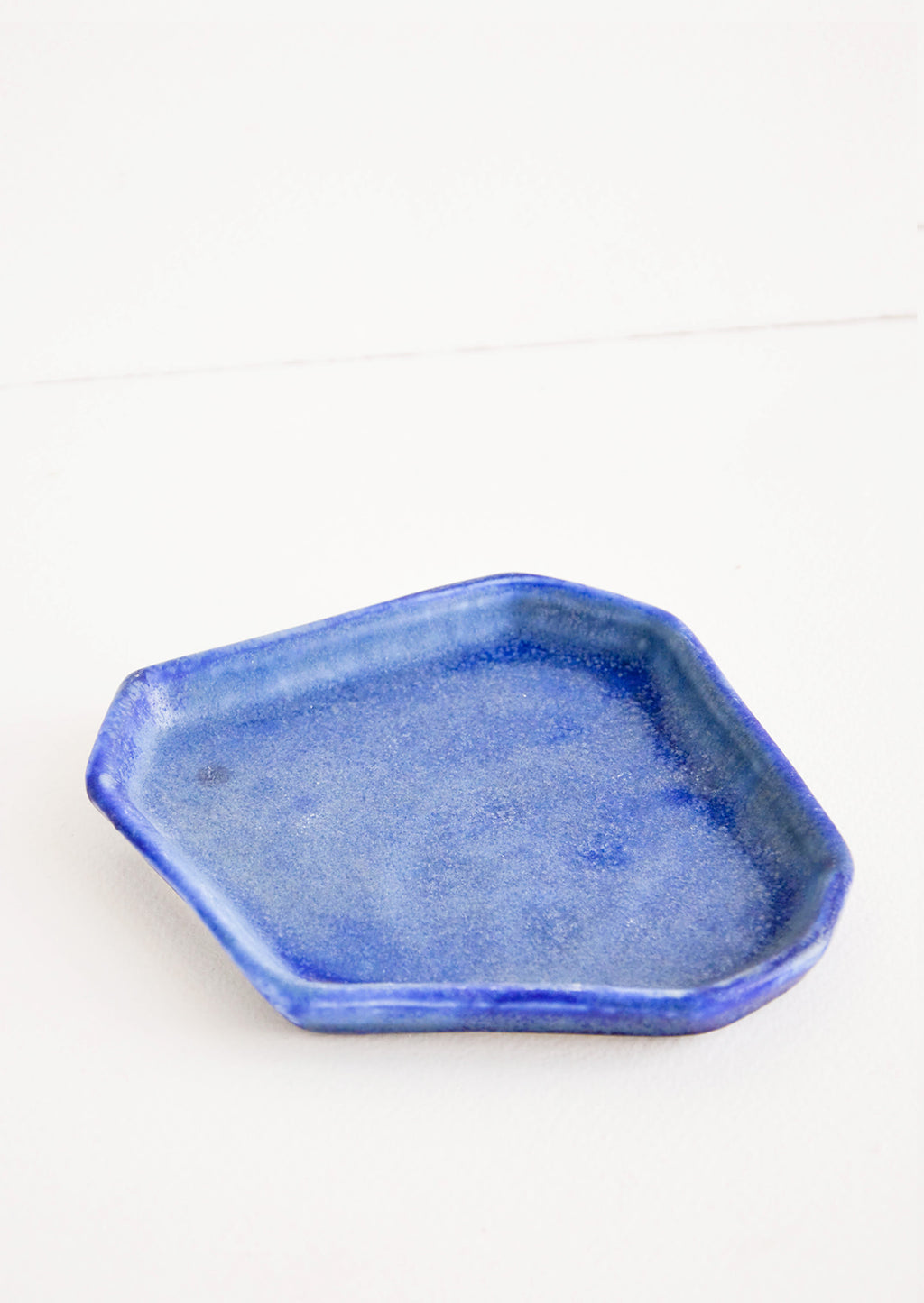 Lapis: Faceted Ceramic Trinket Tray in Lapis - LEIF