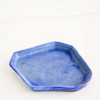 Lapis: Faceted Ceramic Trinket Tray in Lapis - LEIF
