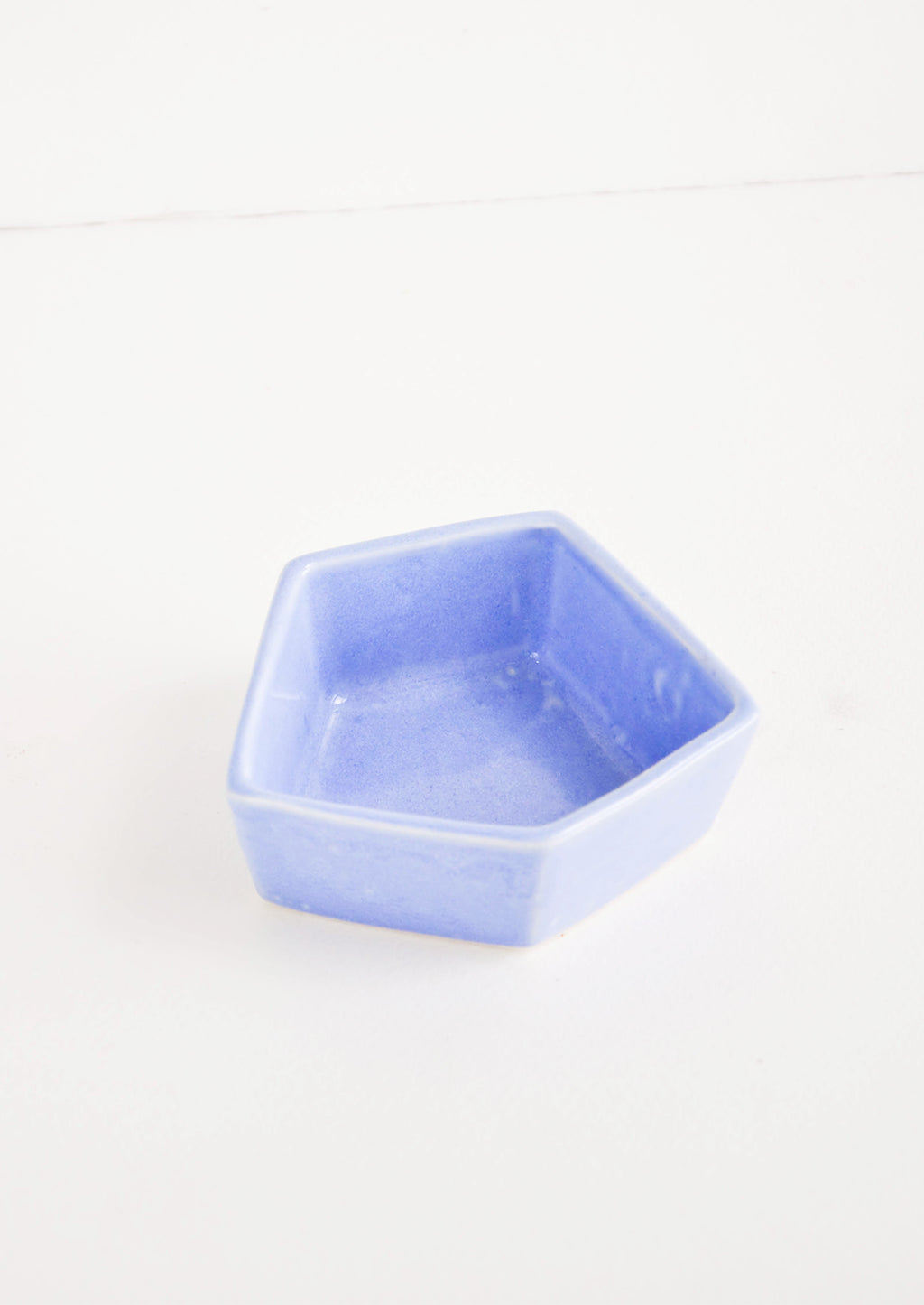 Periwinkle: Small Geometric Ceramic Dish in Periwinkle - LEIF