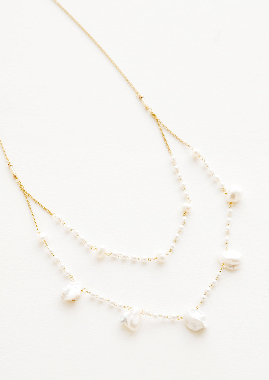 2: Layered Baroque Pearl Necklace in  - LEIF