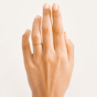 2: Model shot showing hand wearing diamond ring.