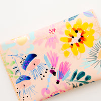 2: Floral Composition Leather Clutch in  - LEIF