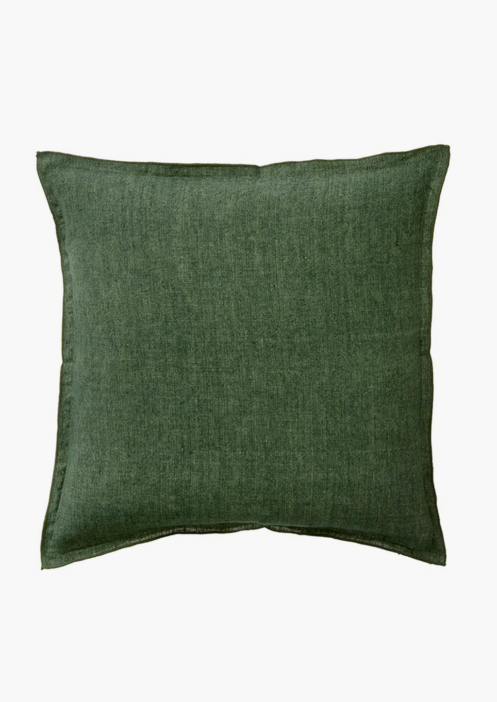 Thyme: A solid linen pillow in thyme green.