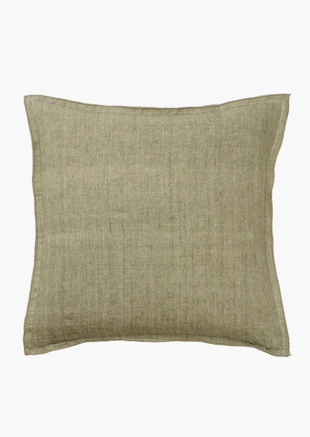 Eucalyptus: A solid linen pillow in eucalyptus grey green.