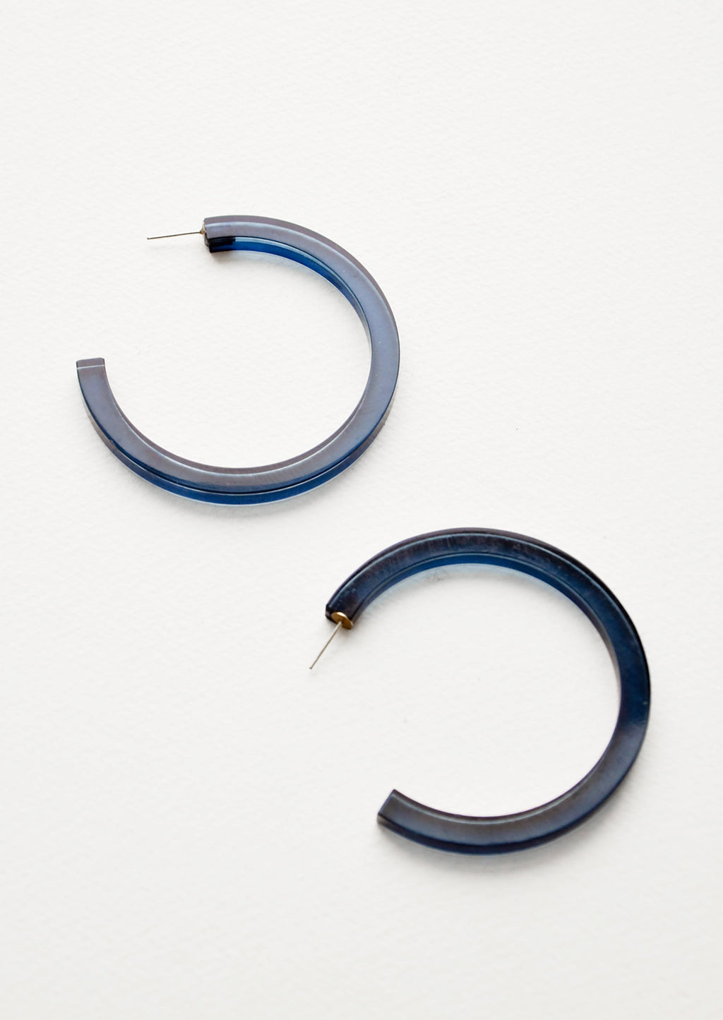 Coastal Blue: Lucite Hoop Earrings in Coastal - LEIF
