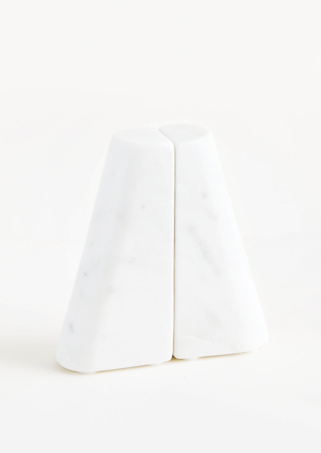 2: Tapered White Marble Bookends in  - LEIF