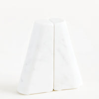 2: Tapered White Marble Bookends in  - LEIF