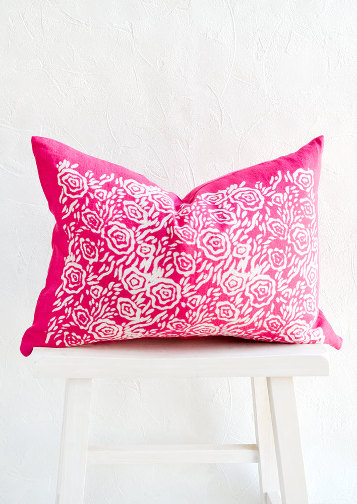 Matilde Block Print Linen Pillow