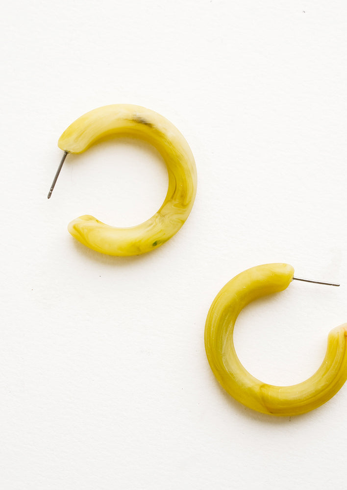 Split Pea: Matte Resin Hoop Earrings