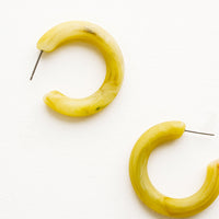 Split Pea: Matte Resin Hoop Earrings