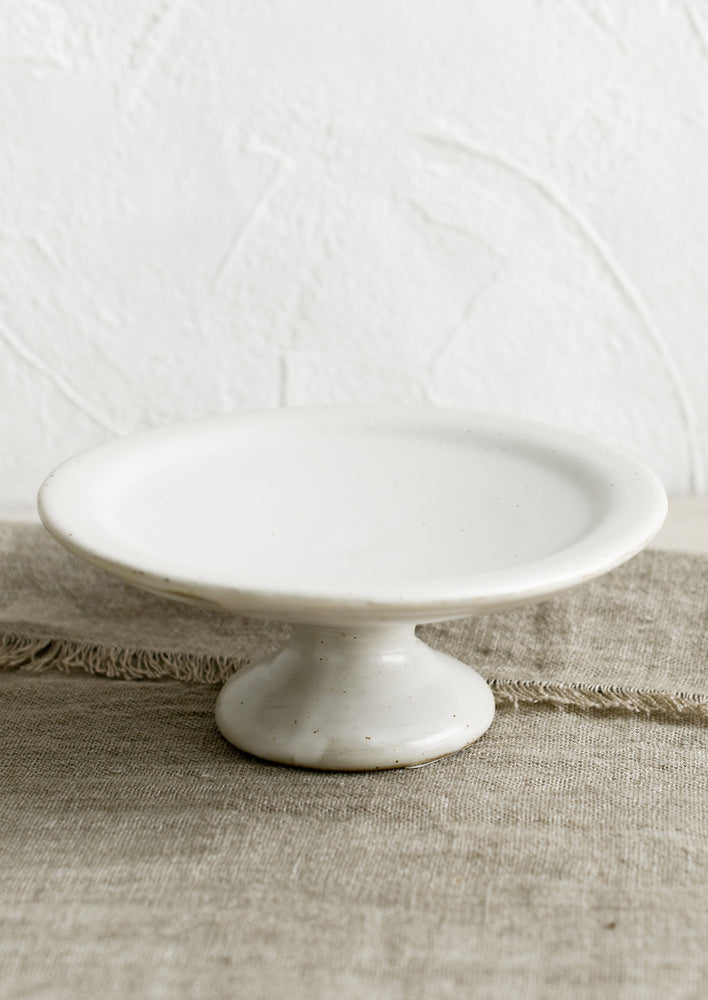 Small / White: A white ceramic pedestal riser.