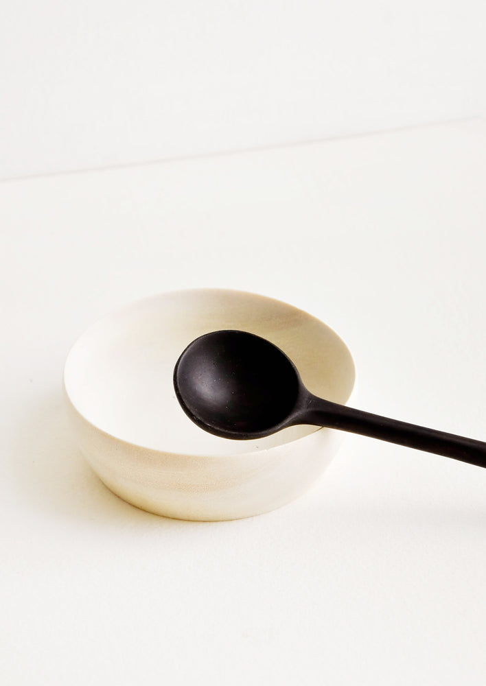Melina Dish & Spoon Set in Natural & Black Wood - LEIF