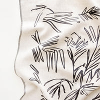 1: Screen Printed Palm Leaf Linen Tea Towel - LEIF