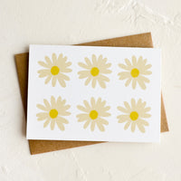 Daisies: A mini greeting card with daisy print.