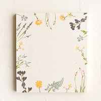 Floral Multi: A small square notepad with wildflower botanical border.