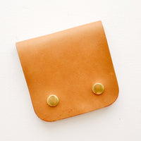 Oiled Saddle: Little Ledger Snap Wallet in Oiled Saddle - LEIF