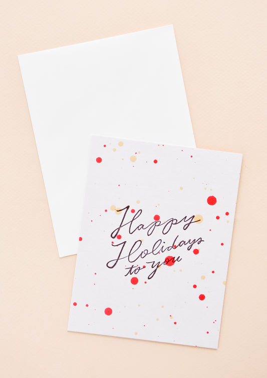 Happy Holidays Splatter Card in  - LEIF