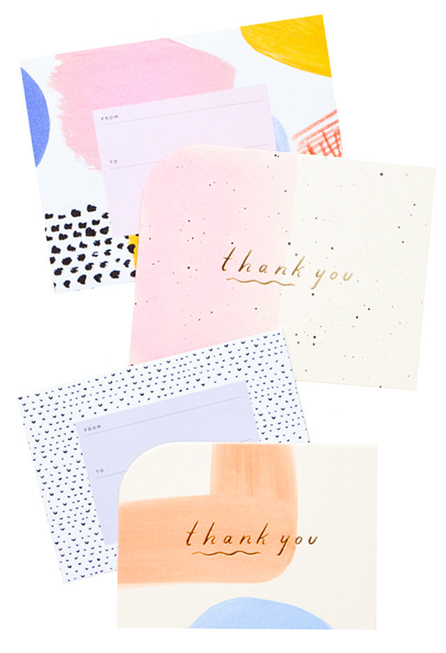 Mixed Thank You Card Set in Color - LEIF