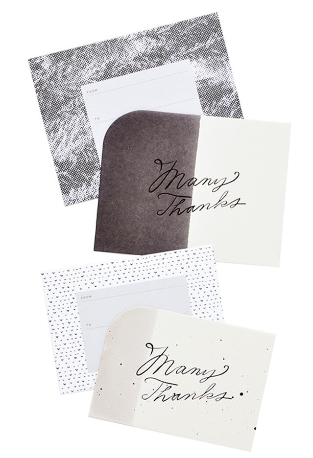 Mixed Thank You Card Set in Black & White - LEIF