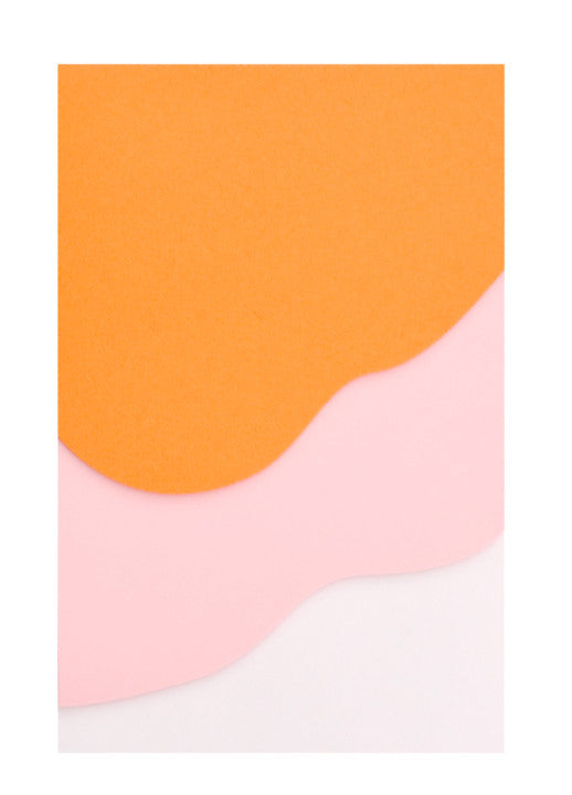 Pink / Orange: Tapestry Jotter Notepad in Pink / Orange - LEIF