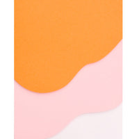 Pink / Orange: Tapestry Jotter Notepad in Pink / Orange - LEIF