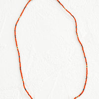 Rust / Charcoal: A seed bead choker necklace in rust and charcoal.