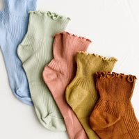 1: Ankle socks in assorted colors.