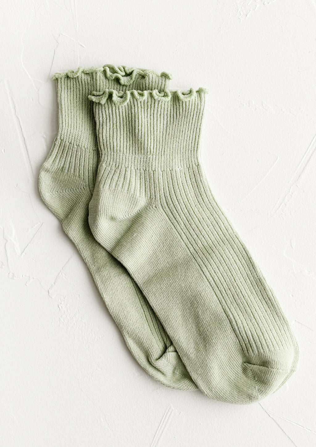 Mint: A pair of cotton ankle socks in mint.
