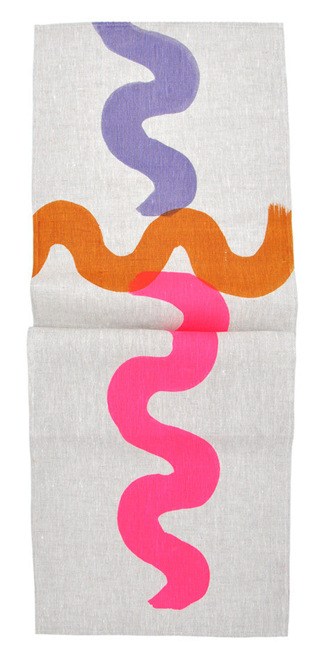 Neon Squiggle Table Runner