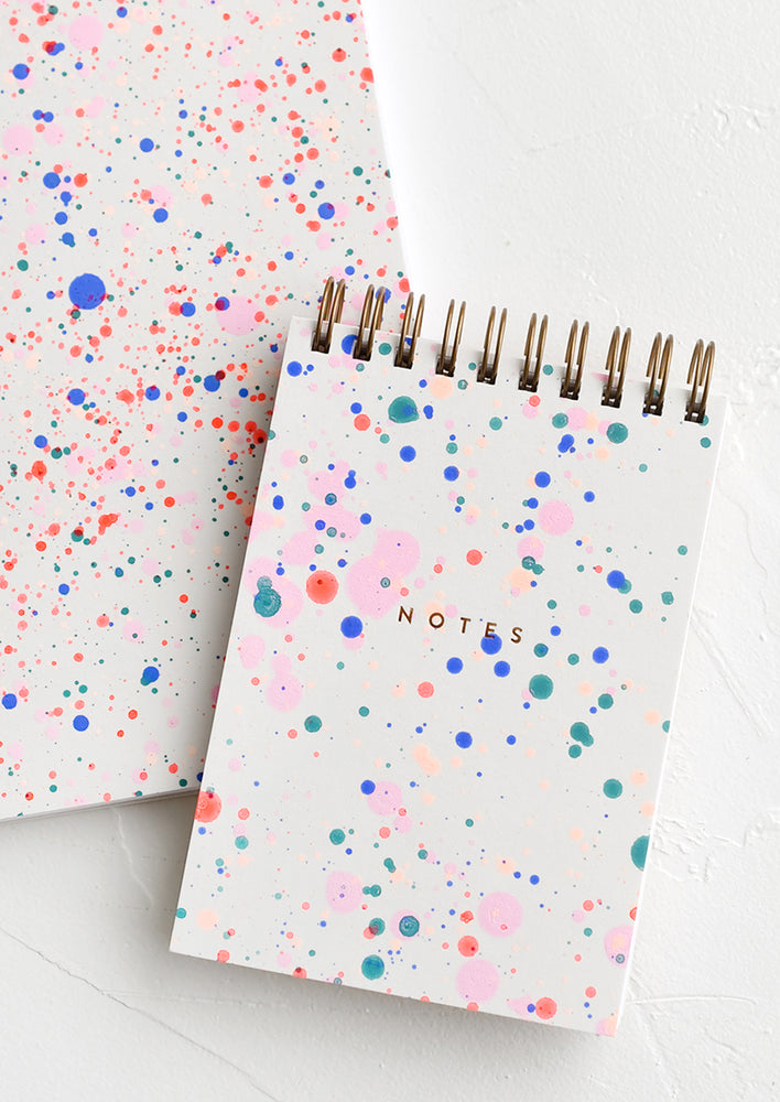 Neon Splatter Spiral Notebook