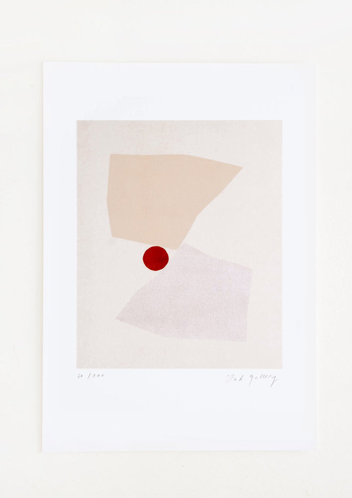 1: Fine art print featuring asymmetrical shapes in an abstract formation