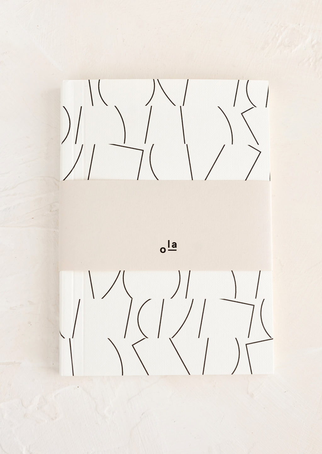 Small / White & Black / Unruled: A small notebook with abstract print cover in black and white.