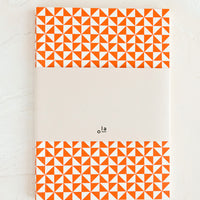 Large / Rust Bunting / Unruled: A large notebook with rust and white bunting print.