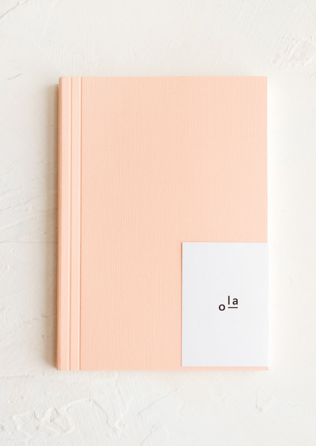 Small / Peach / Unruled: A small peach notebook.