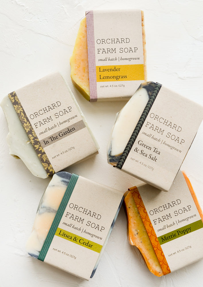 Bar soaps in assorted scents.