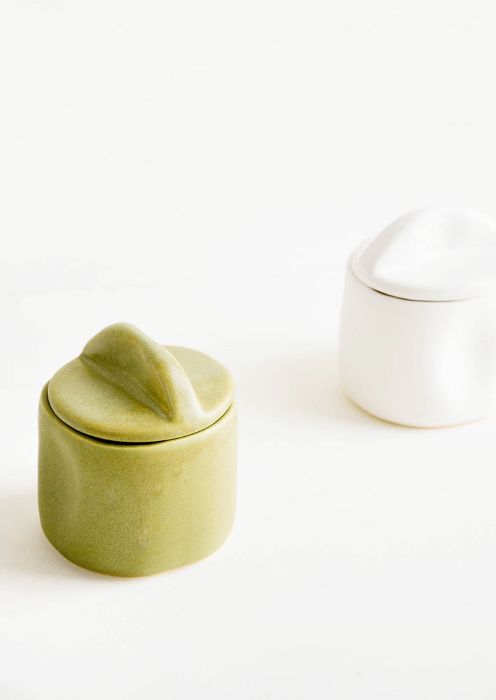 Organic Ceramic Lidded Jar