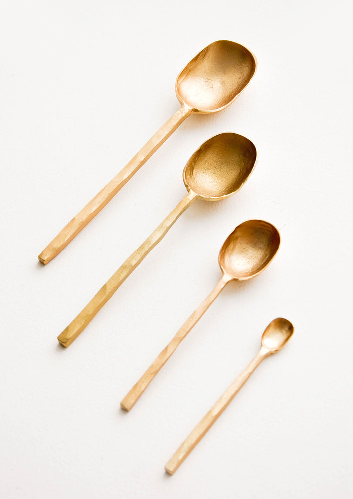 Modern Gold Metal Spoons in Various Sizes - LEIF