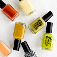 1: Bottles of nail polish in assorted colors.