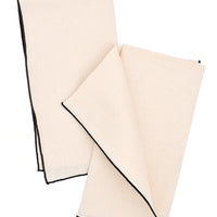 Almond / Graphite: Two-Tone Palette Linen Napkin Set in Almond / Graphite - LEIF
