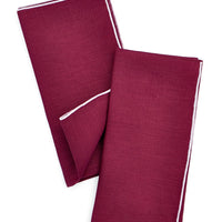 Fig / Amethyst: Two-Tone Palette Linen Napkin Set in Fig / Amethyst - LEIF