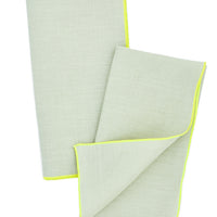 Mint / Fluoro: Two-Tone Palette Linen Napkin Set in Mint / Fluoro - LEIF
