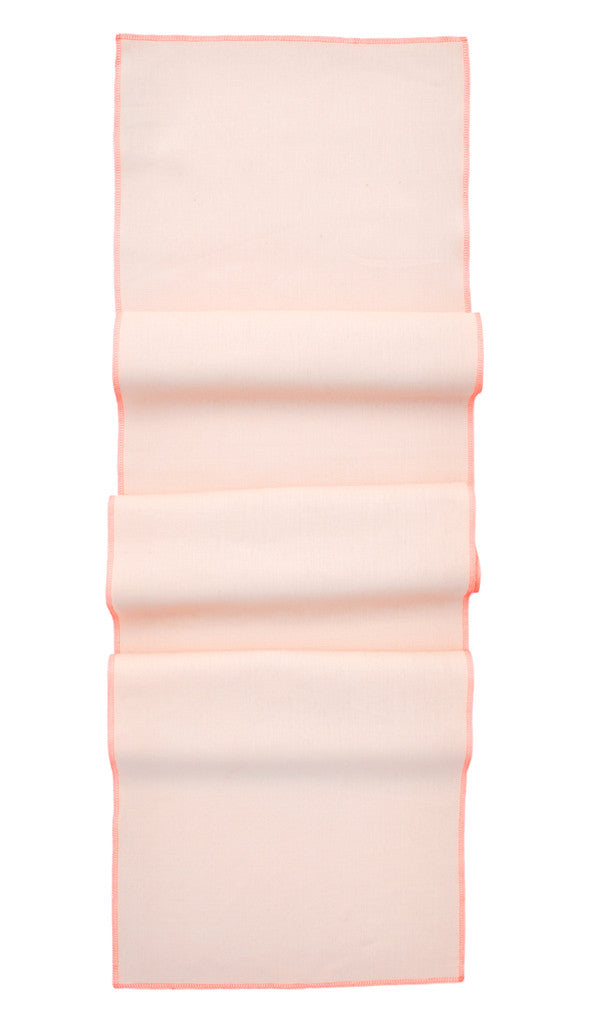 Apricot / Fluoro Red: Palette Linen Table Runner in Apricot / Fluoro Red - LEIF